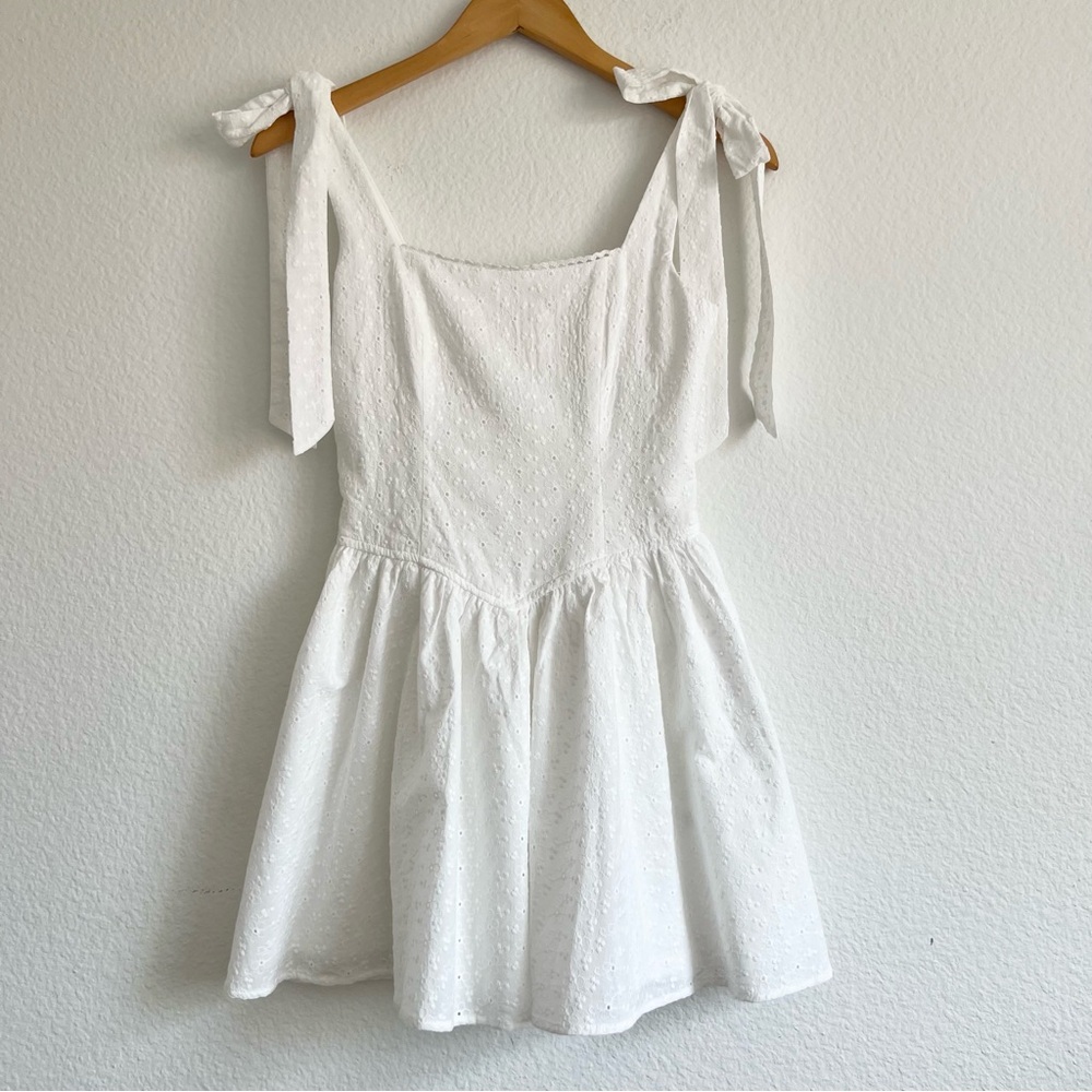 Altar'd State White Embroidered Mini Dress